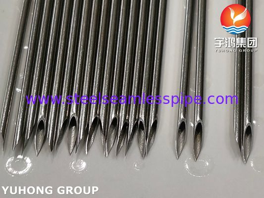 Tubo de aguja veterinaria de acero inoxidable 16G para inyección en ganado, punta de triple bisel