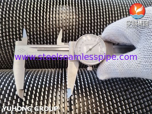Tubo aleteado HFW helicoidal serrado de acero inoxidable A312 TP347