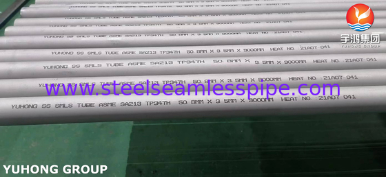 ASME SA213 TP347H Tubo sin costuras de acero inoxidable para supercalentadores y calentadores de aire