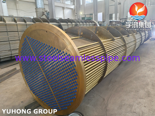 Componentes de haz tubular de tubos C70600, haz de tubos de cobre ASME VIII División 1, TEMA R