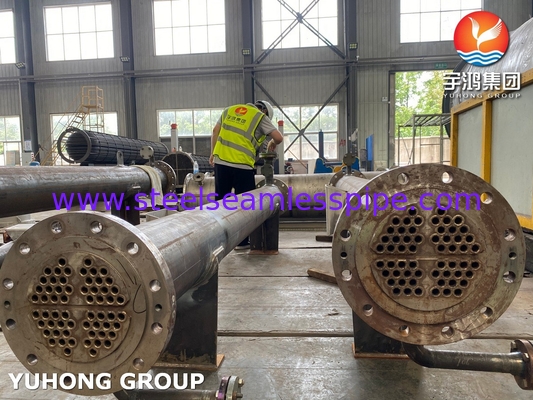 Intercambiador de calor de concha y tubo con tubos SS31803 SA-106 de grado B Concha ASME sección VIII