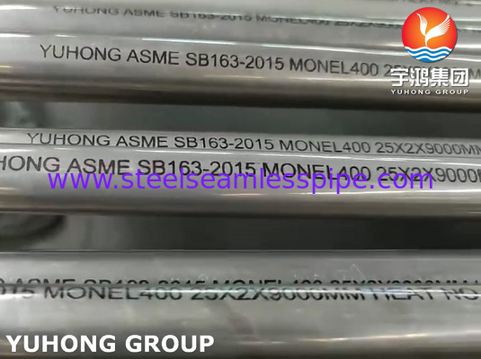 ASME SB163 MONEL 400 (UNS N04400) Tubo sin costuras de aleación de níquel para intercambiadores de calor y condensadores