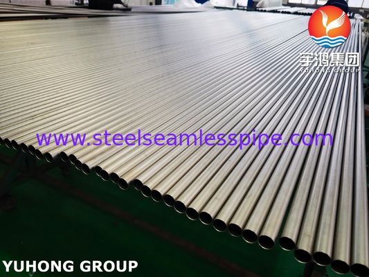 ASME SB338 R50400 SMLS tubo brillante de titanio para intercambiadores de calor e ingeniería marina