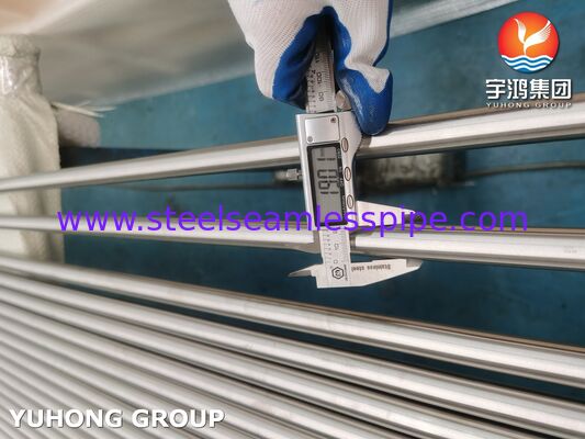Acero inoxidable ASTM A249 TP316L / 1.4404 Tubo recalcificado brillante soldado para supercalentador