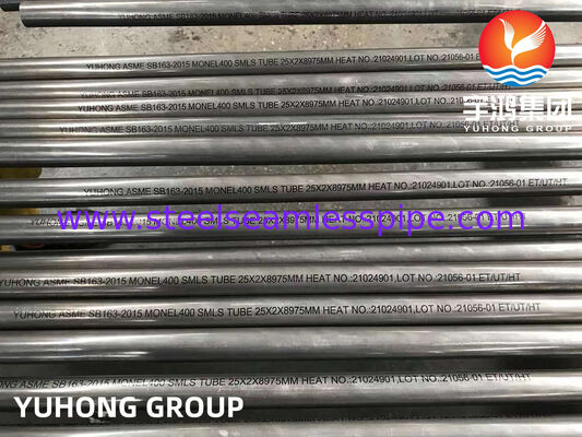 Tubo sin costura de aleación de níquel ASTM B163 Monel 400 Aplicación de intercambiador de calor y condensador