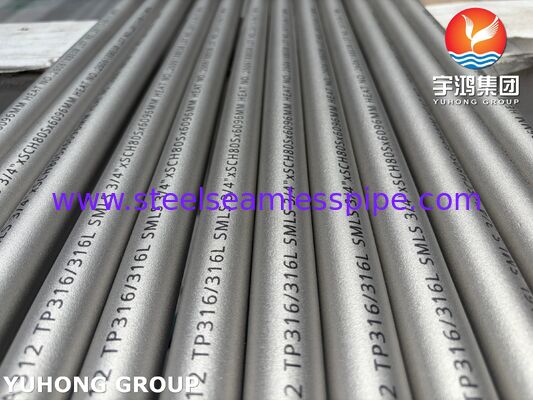 Tubería de acero inoxidable sin costura ASTM A312 TP316/316L para aplicaciones químicas e industriales