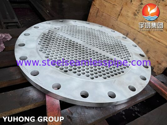 ASME SA240 SS304 Precisión de las láminas de los tubos de los intercambiadores de calor perforadas por CNC para el servicio petroquímico resistente a la corrosión