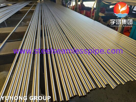 Tubo sin costuras de acero inoxidable súper dúplex brillante recocido ASTM A789 UNS S32750 para desalinización
