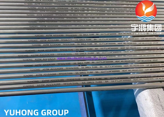 Tamaño conservado en vinagre y recocido del tubo inconsútil de acero inoxidable de ASTM A269/de ASME SA269 TP316L: 10*0.65*6000m m
