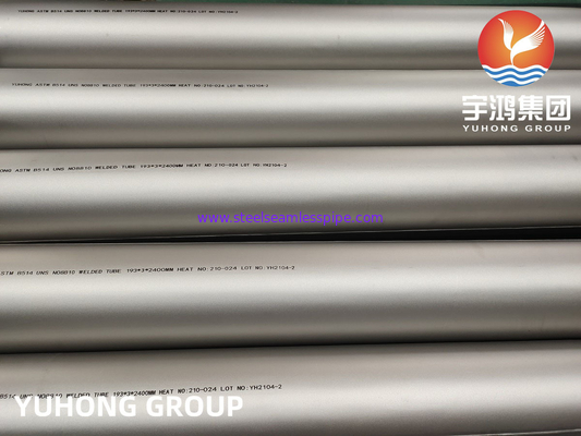 B514 INCOLOY 800H TUBAS SOLDADAS UNS N08810 ALIAJE DE NICKEL-FERRO-CROMIO El contenido de este material en las tuberías de soldadura no debe exceder el 50% del contenido de las tuberías de soldadura.