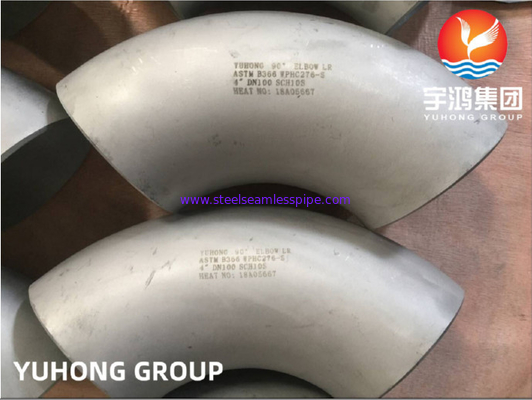 Codo LR B16.9 de ASTM B366 WPHC276-S DN100 Sch10s 90Deg