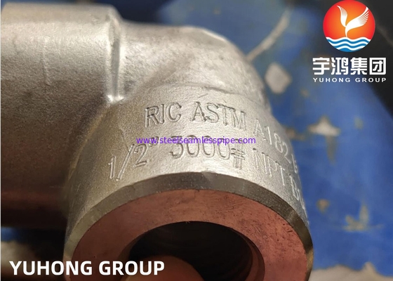 DIMENSIONES FORJADAS DEL CODO DE LA SOLDADURA DEL ZÓCALO DE 90 GRADOS   ASTM A182 F53 de NPS el 1/2 a 4