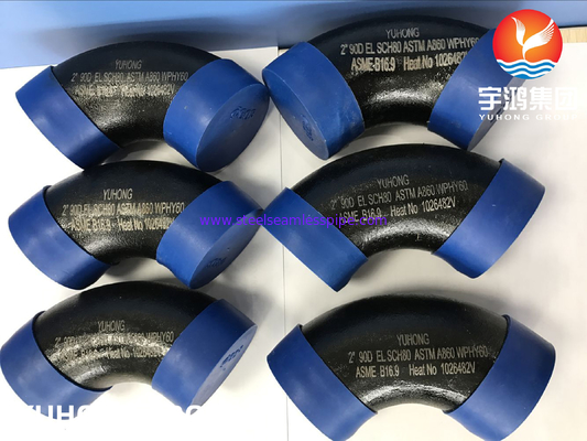 LAS COLOCACIONES DE LA TUBERÍA DE ACERO DE ASTM A860 WPHY60 SCH40 BW B16.9 ENNEGRECEN LA PINTURA