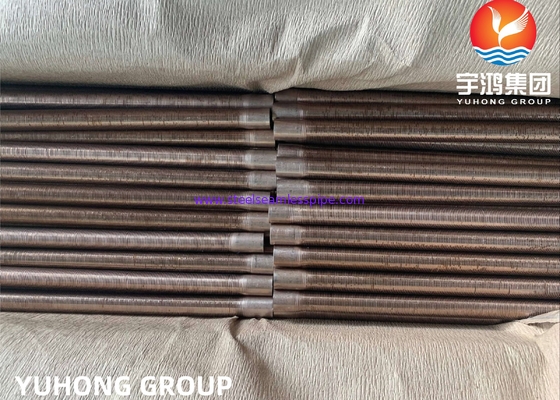 ASTM B111 CuNi 90/10 C70600 Tipo de intercambiador de calor extrudido tubo de aleta baja para enfriador de aceite