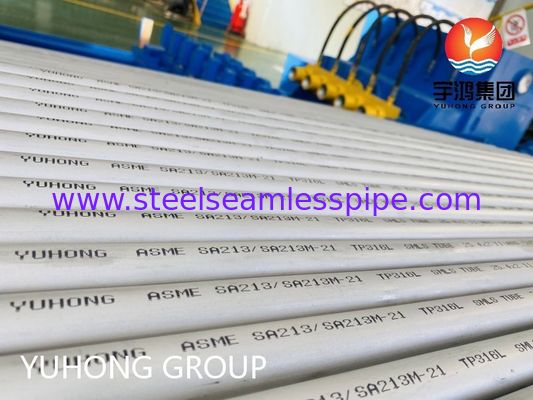 ASME SA213 TP316L Tubo sin costuras de acero inoxidable resistente a la corrosión para caldera y intercambiador de calor con tamaño personalizado